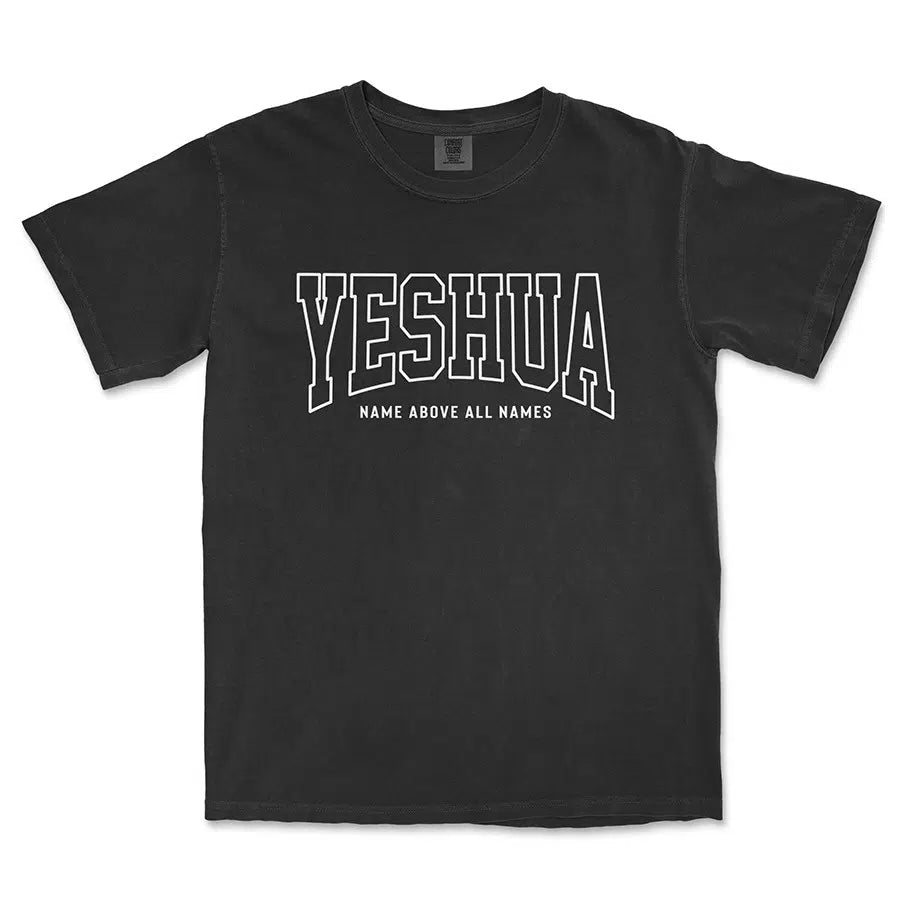 Yeshua Name Above All Names Tee in black color
