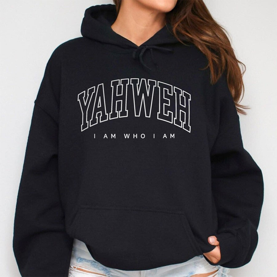 Yahweh I Am Who I Am Unisex Hoodie in black color