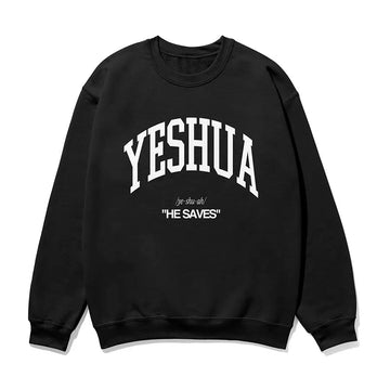 Black Yeshua He Saves Unisex Sweatshirt