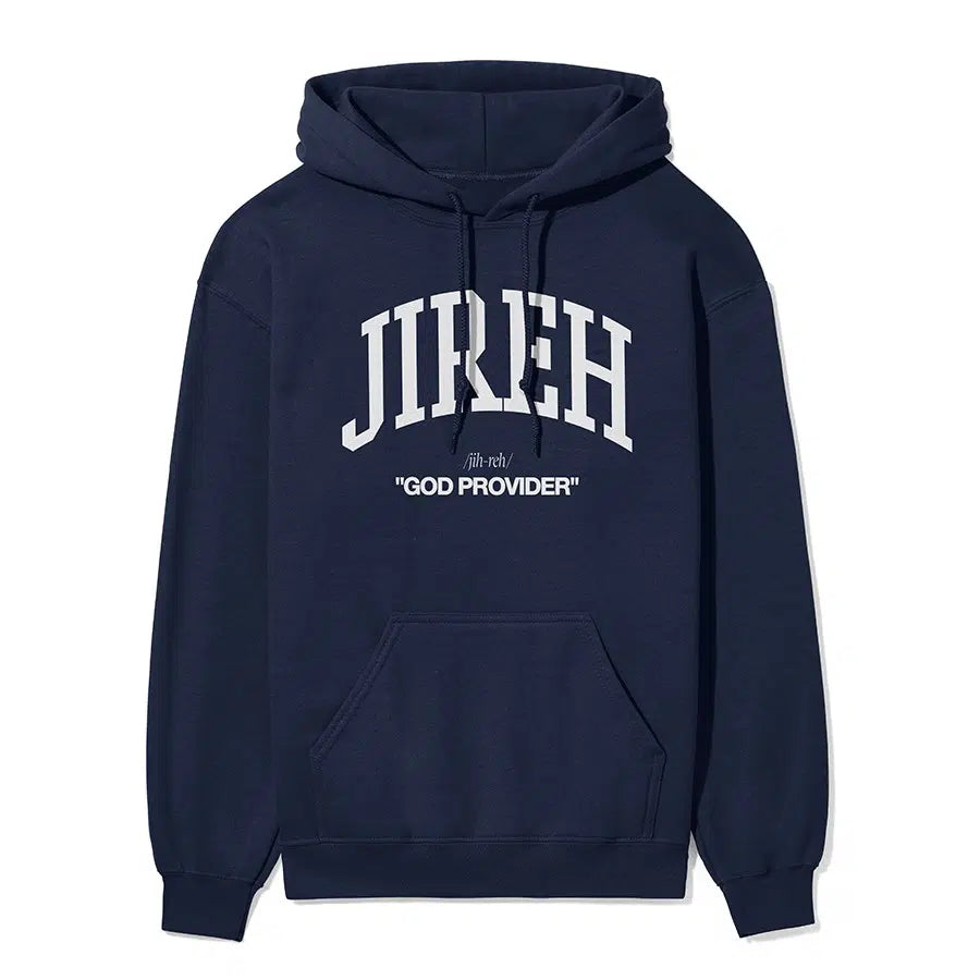 Jireh God Provider Unisex Hoodie in navy color