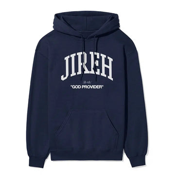 Jireh God Provider Unisex Hoodie in navy color