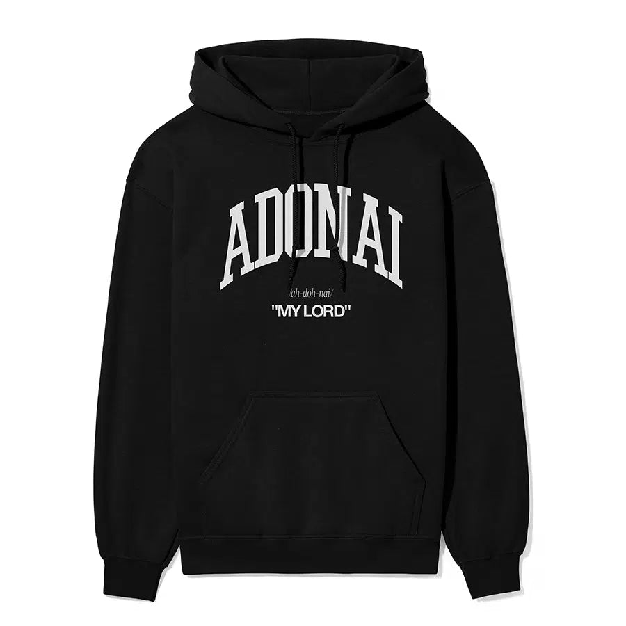 Adonai My Lord Unisex Hoodie in black color