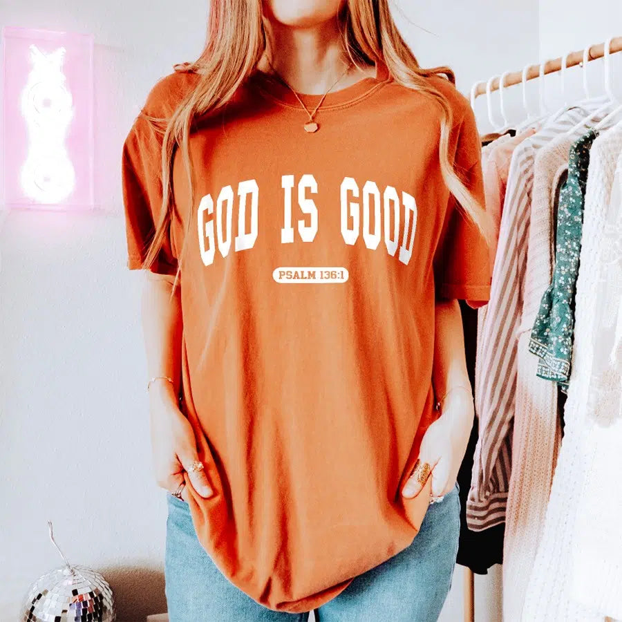 Women's Model Wearing Yam God is Good Unisex Tee