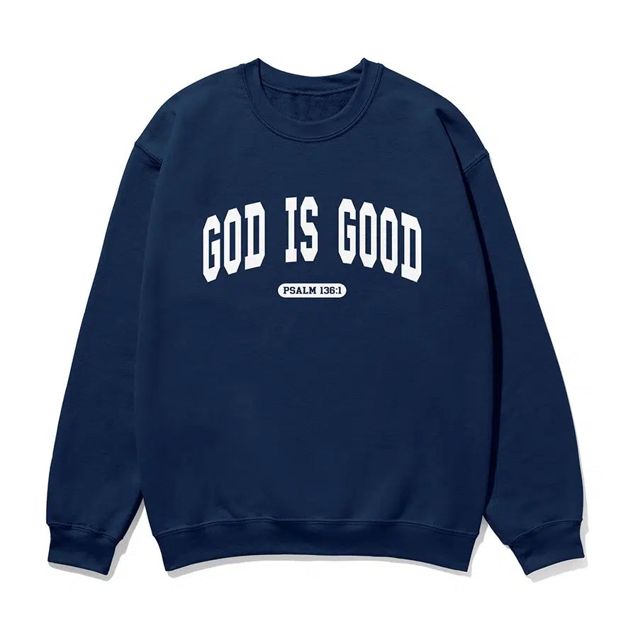 Navy God is Good Unisex Sweatshirt