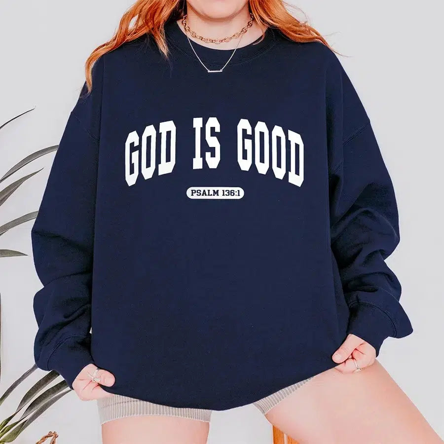Navy God is Good Unisex Sweatshirt