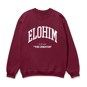 Maroon Elohim The Creator Unisex Sweatshirt