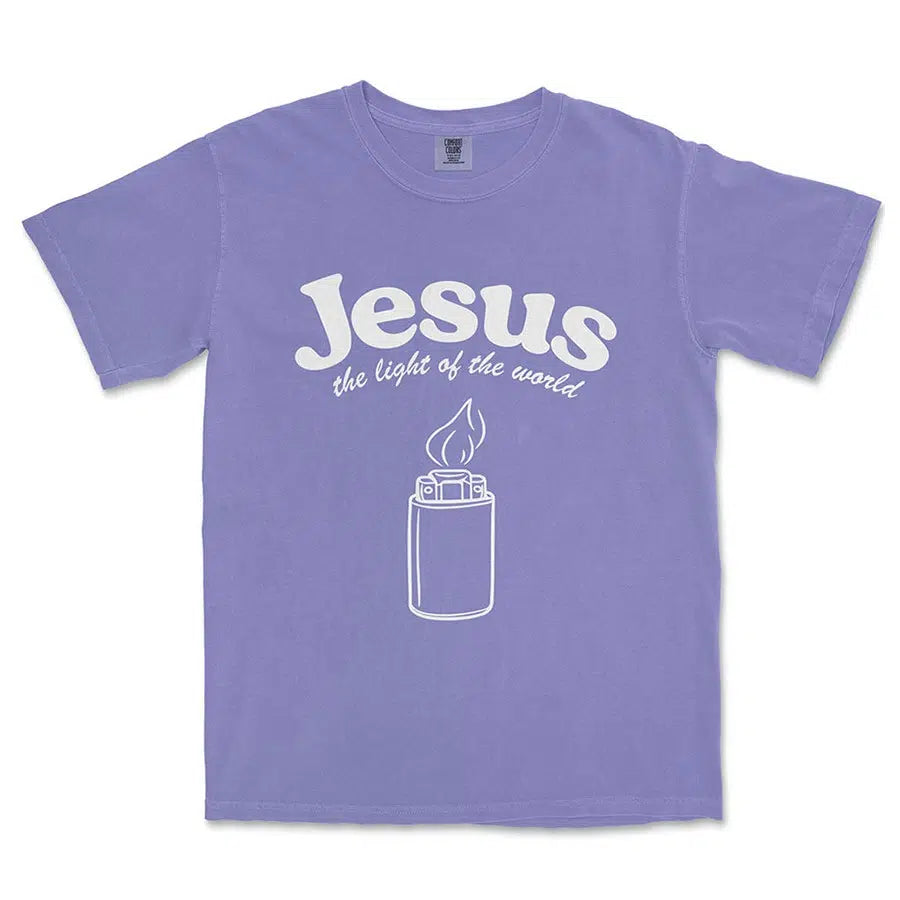Jesus the light of the world unisex tee in Violet color