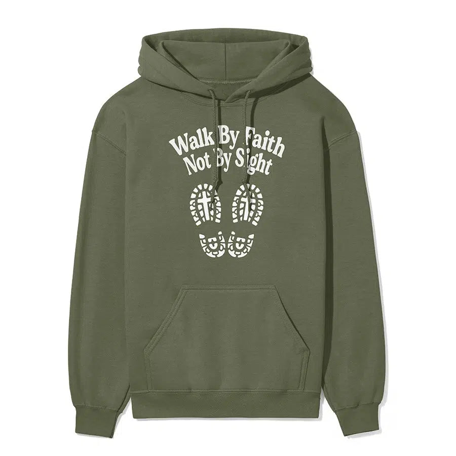 Walk By Faith Not By Sight Unisex Hoodie in navy color