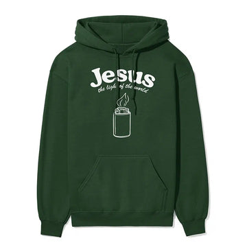 Jesus The Light Of The World Unisex Hoodie in forest color