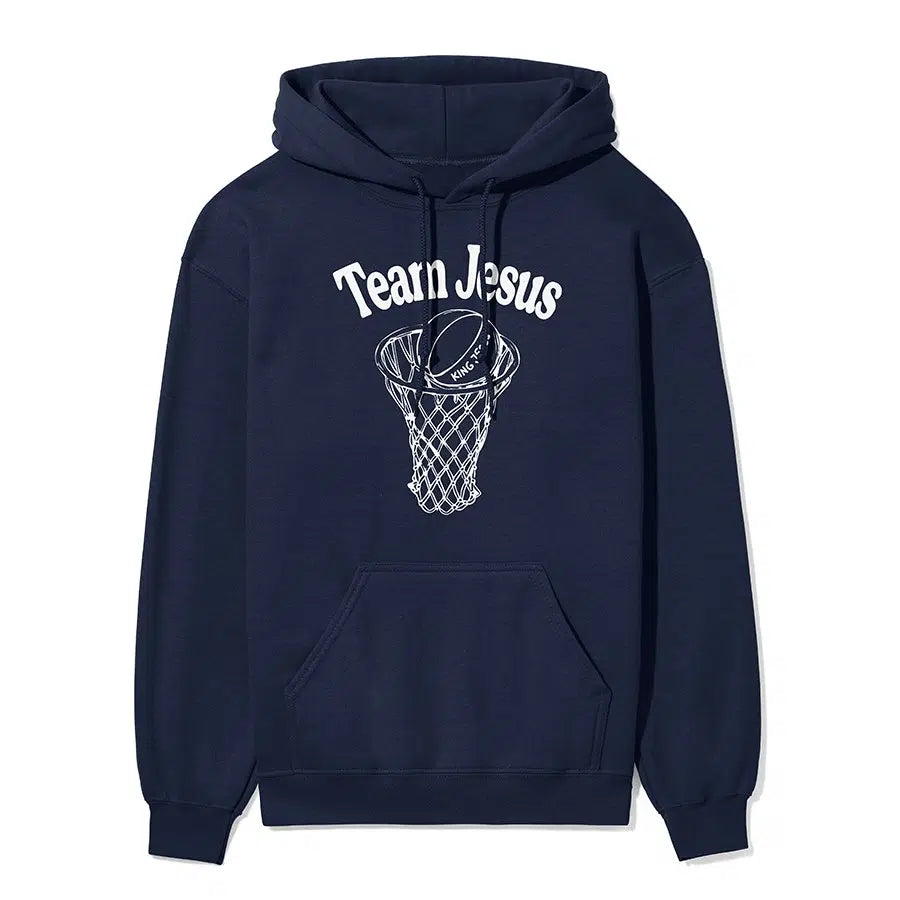 Team Jesus Unisex Hoodie in navy color