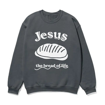 Jesus The Bread of Life Unisex Sweatshirt in charcoal color