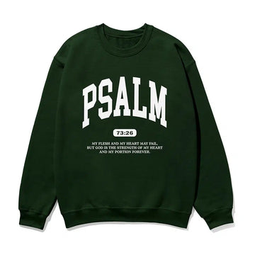 PSALM 73 26 Unisex Sweatshirt in forest color