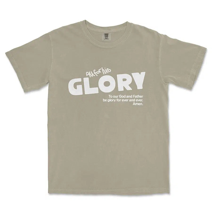 All For His Glory Unisex Tee in sandstone color