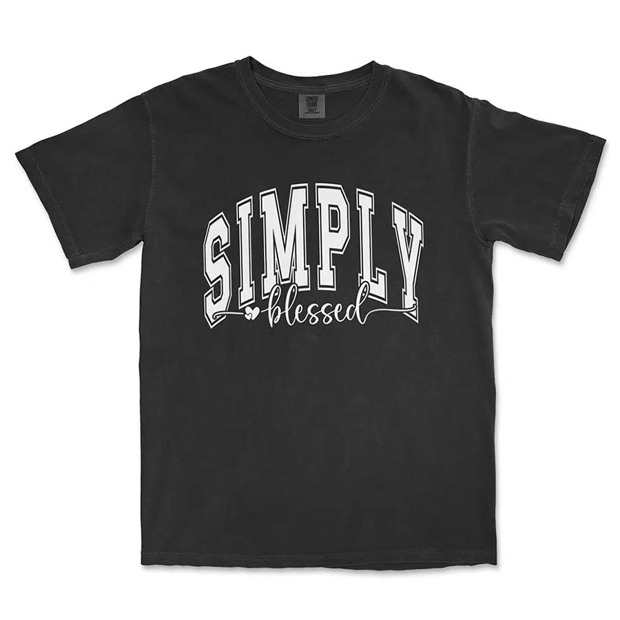 Simply Blessed Unisex Tee in black color