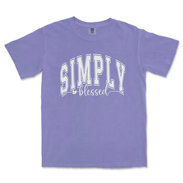 Simply Blessed Unisex Tee in Violet color