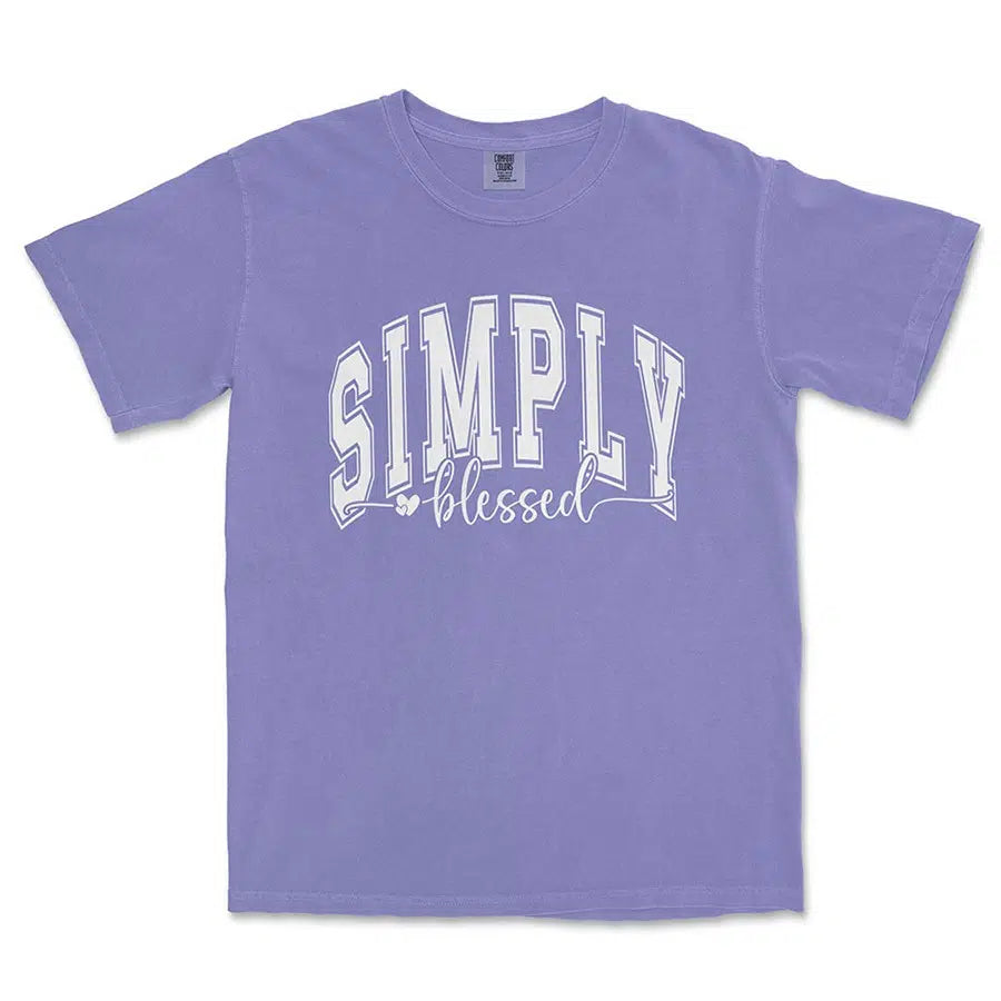 Simply Blessed Unisex Tee in Violet color