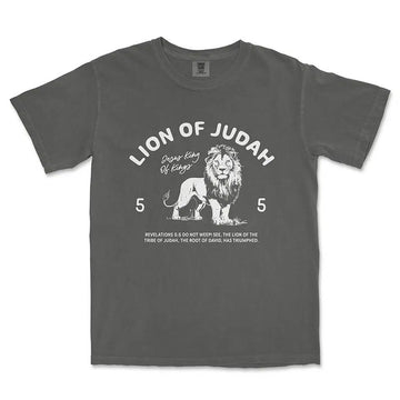 Lion of Judah Unisex Tee in pepper color