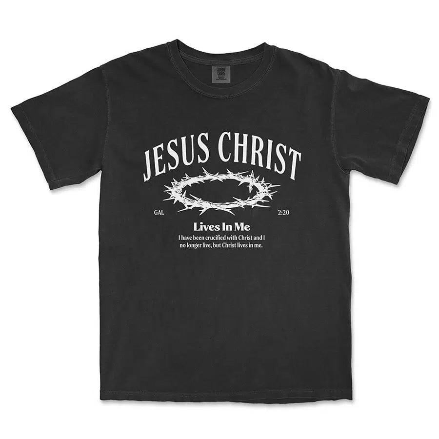 Jesus Christ lives in me unisex tee in black color