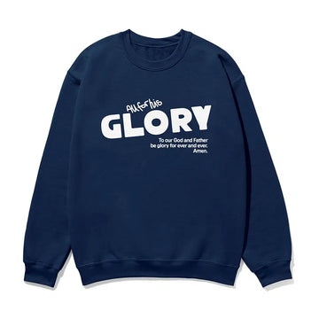 All For His Glory Unisex Sweatshirt in navy color
