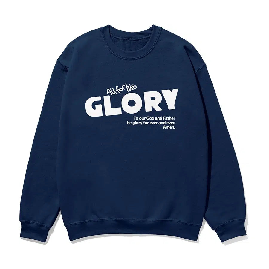All For His Glory Unisex Sweatshirt in navy color