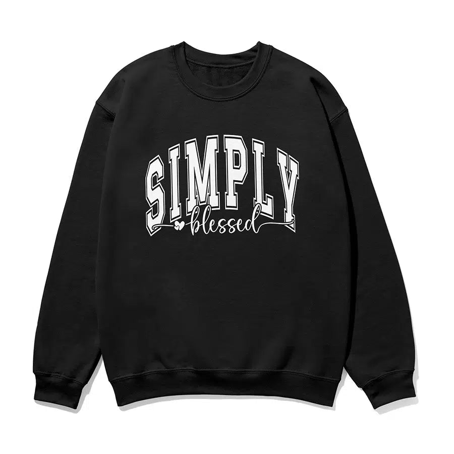 Simply Blessed Unisex Sweatshirt in black color