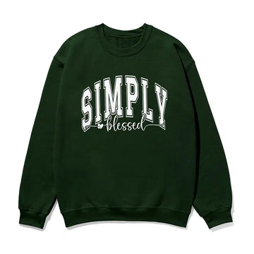 Simply Blessed Unisex Sweatshirt in forest color