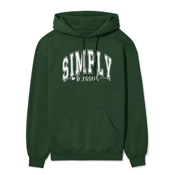 Simply Blessed Unisex Hoodie in forest color