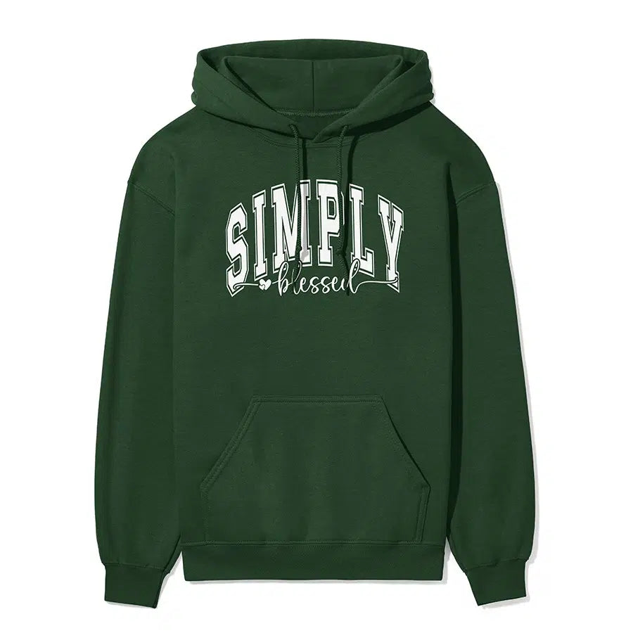 Simply Blessed Unisex Hoodie in forest color