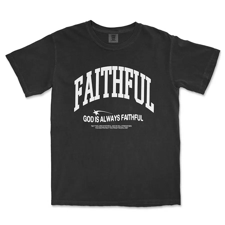 God is Always Faithful Unisex Christian Tee in black color