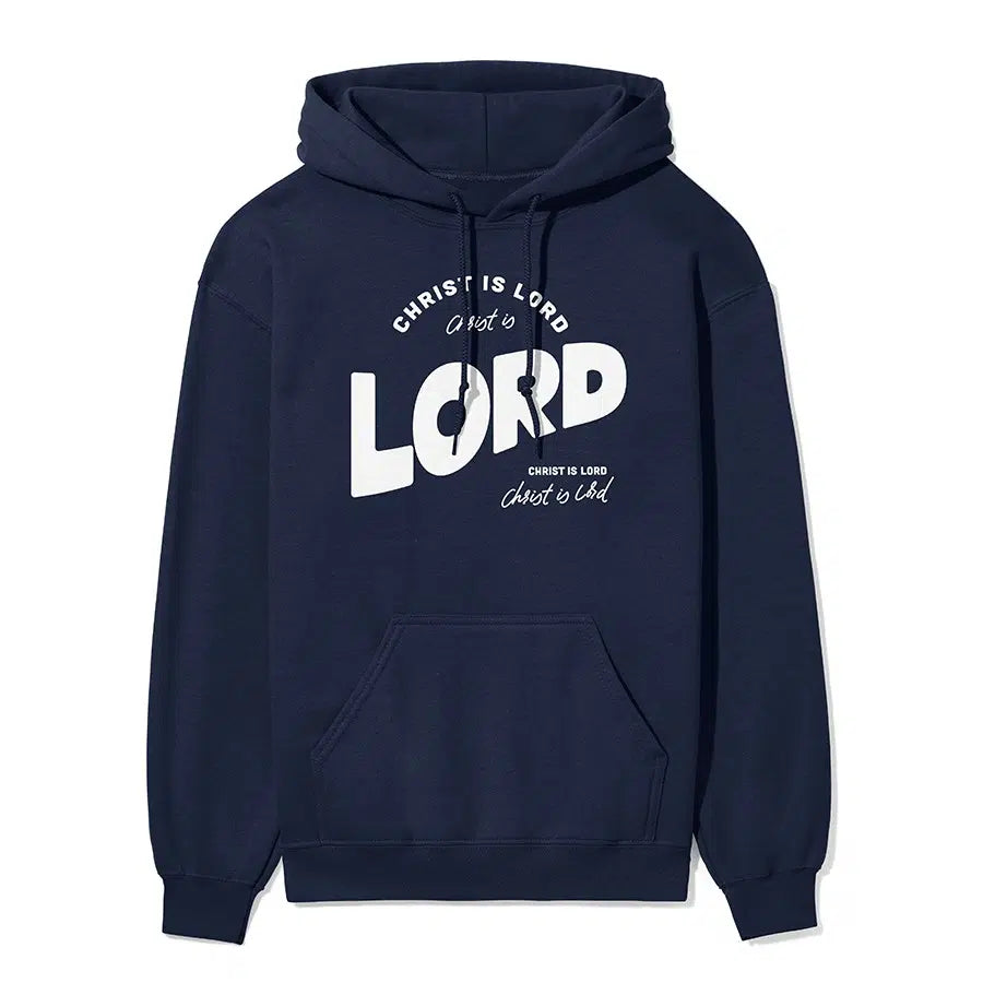 Christ is Lord Unisex Hoodie in navy color