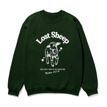 Lost Sheep Unisex Sweatshirt in forest color