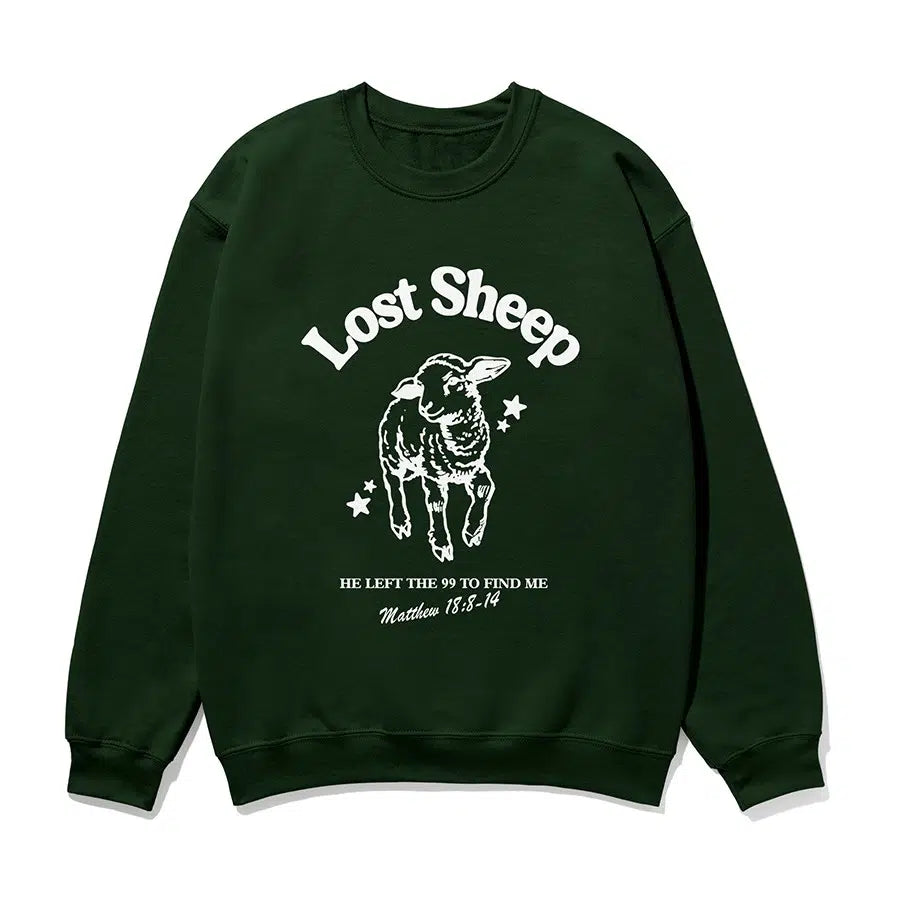 Lost Sheep Unisex Sweatshirt in forest color