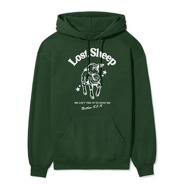 Lost Sheep Unisex Hoodie in forest color