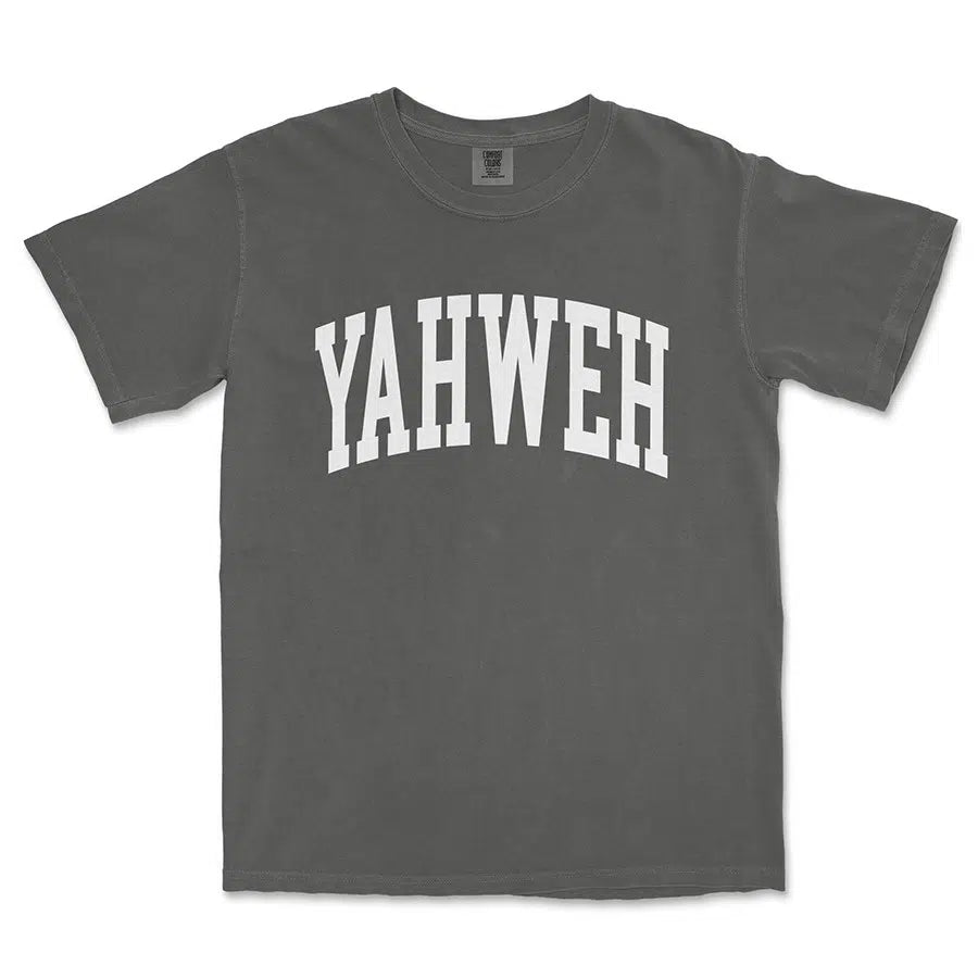 Yahweh Unisex Christian Tee Shirt in pepper color