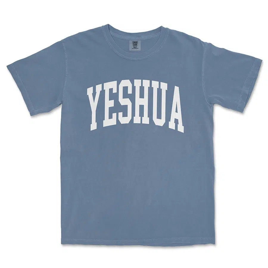 Yeshua Unisex Christian Tee in blue jean color