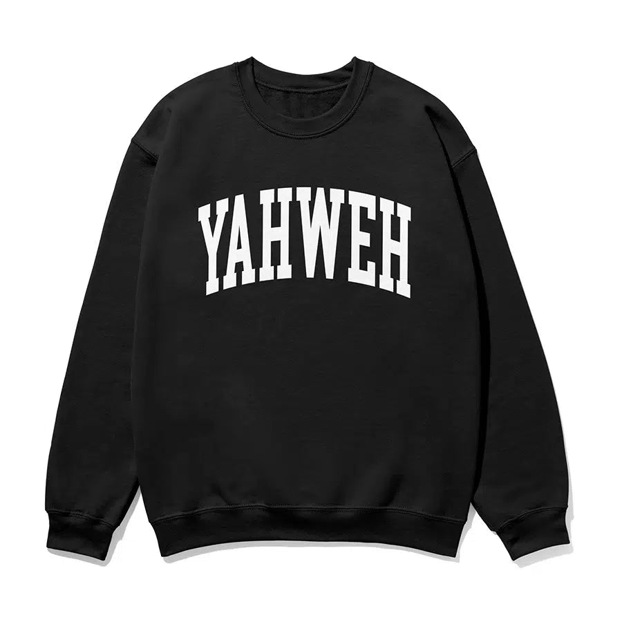 Yahweh Unisex Christian Sweatshirt in black color