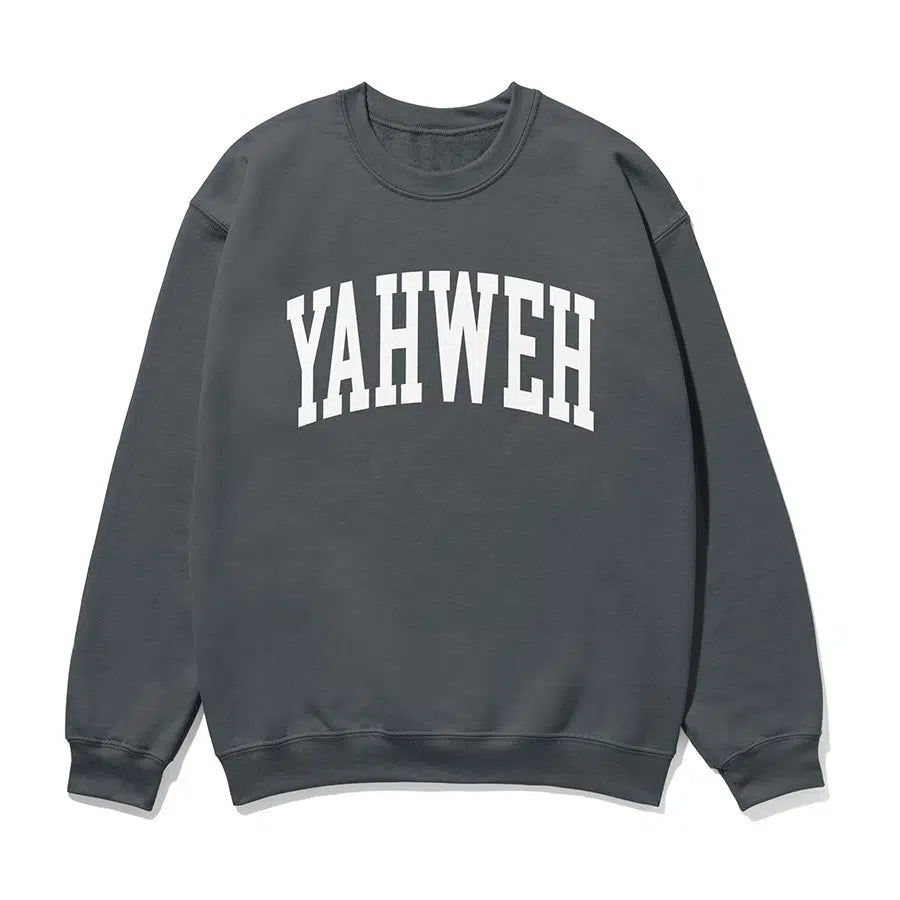 Yahweh Unisex Christian Sweatshirt in charcoal color