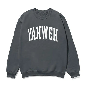 Yahweh Unisex Christian Sweatshirt in charcoal color