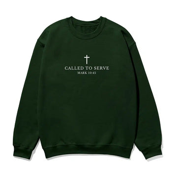Called To Serve Sweatshirt in forest color