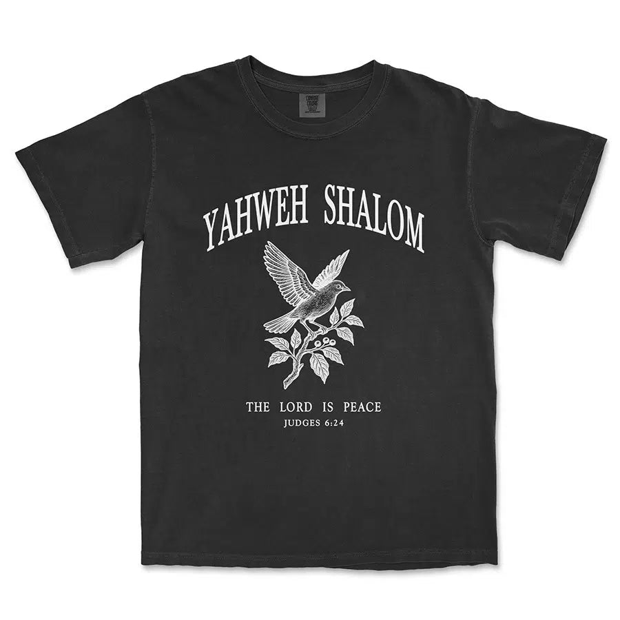 Yahweh Shalom Tee in black color