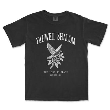 Yahweh Shalom Tee in black color