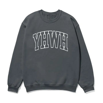 YHWH Unisex Sweatshirt in charcoal color