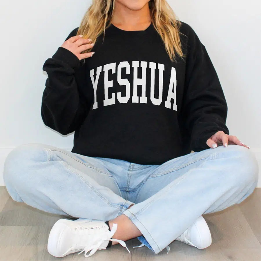 Yeshua Unisex Christian Sweatshirt in black color