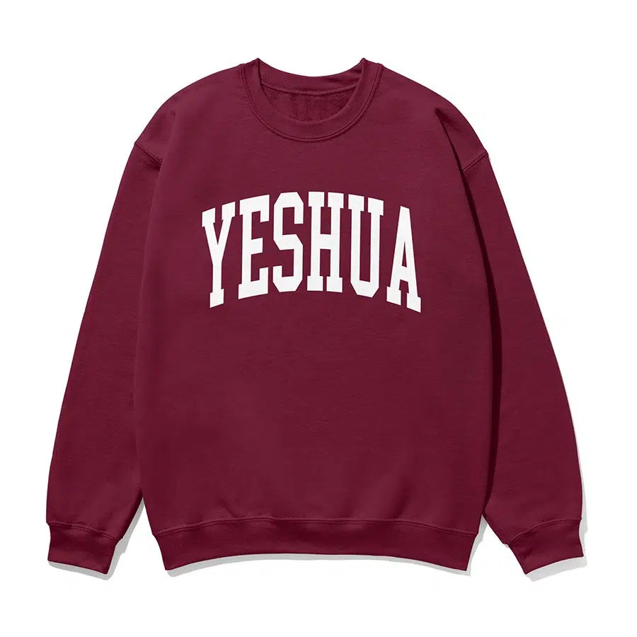 Yeshua Unisex Christian Sweatshirt in maroon color
