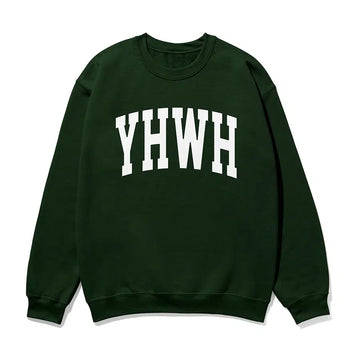 YHWH Unisex Christian sweatshirt in forest color