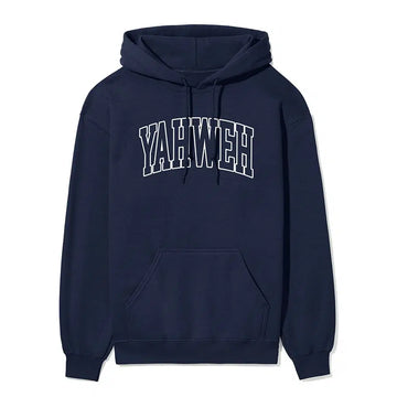 Yahweh Unisex Hoodie in navy color