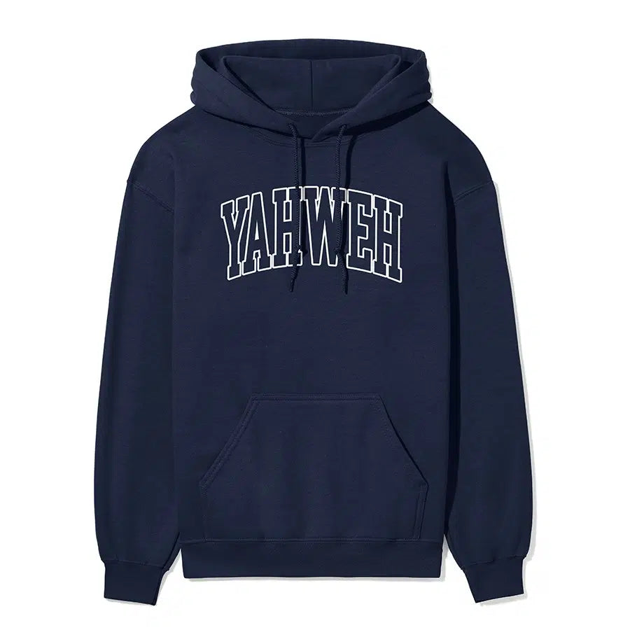 Yahweh Unisex Hoodie in navy color