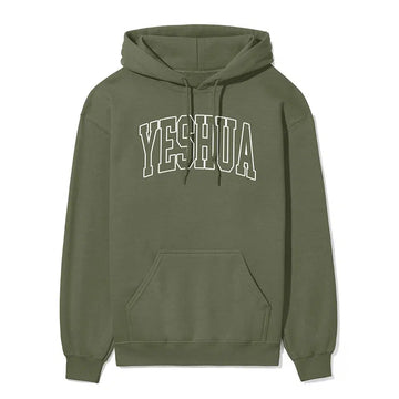 Yeshua Unisex Hoodie in Military Green color