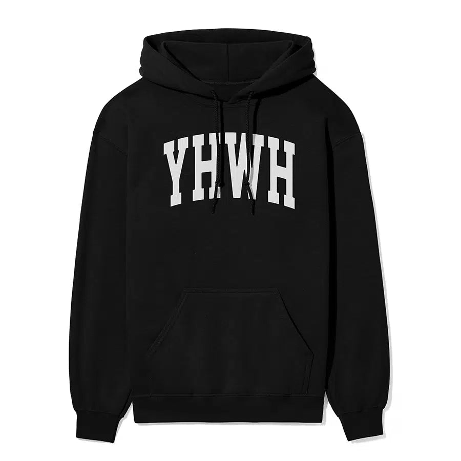 YHWH Unisex Hoodie in black color