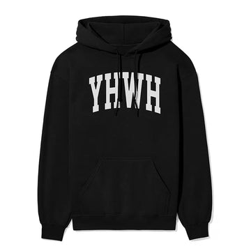 YHWH Unisex Hoodie in black color